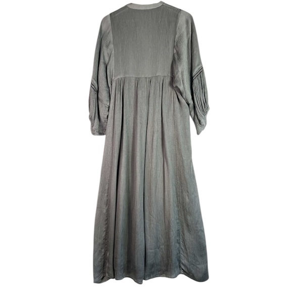Vanessa Bruno Veronica Boho Chic Midi Dress Grey Size 6 - EU 38 - Picture 5 of 14